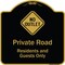 Signmission Designer Series-Private Road Residents And Guests Only With No Outlet Symbol, 18" H, BG-1818-9910 A-DES-BG-1818-9910 - alternate 1